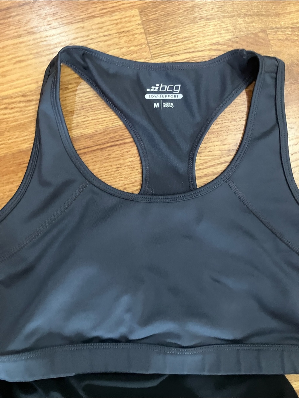 bcg Red and Gray Racerback Low-Support Sport Bras and Lined Black Short Sz M EUC - Picture 4 of 14
